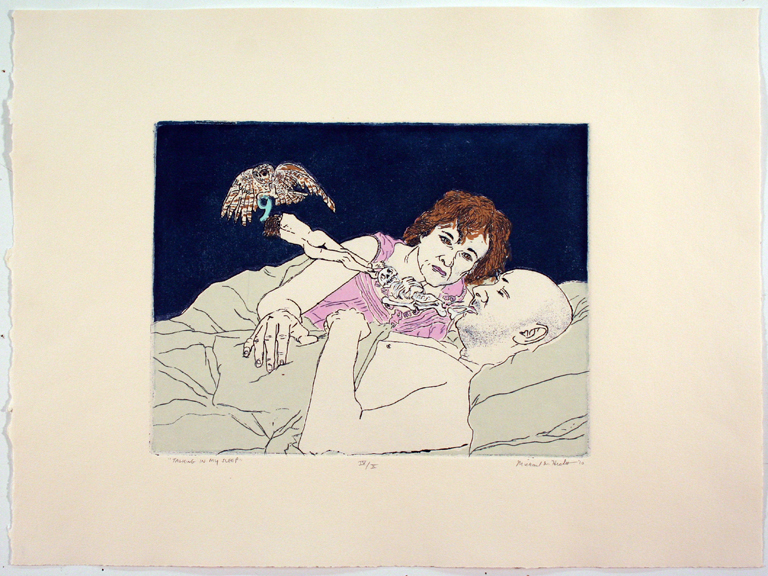 Talking in My Sleep etching, aquatint, serigraph enlarged